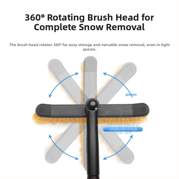 Automobilio sniego šluota su ledo šepetėliu ir langų atitirpinimu — plastikas, modelis DM-163, pritaikoma