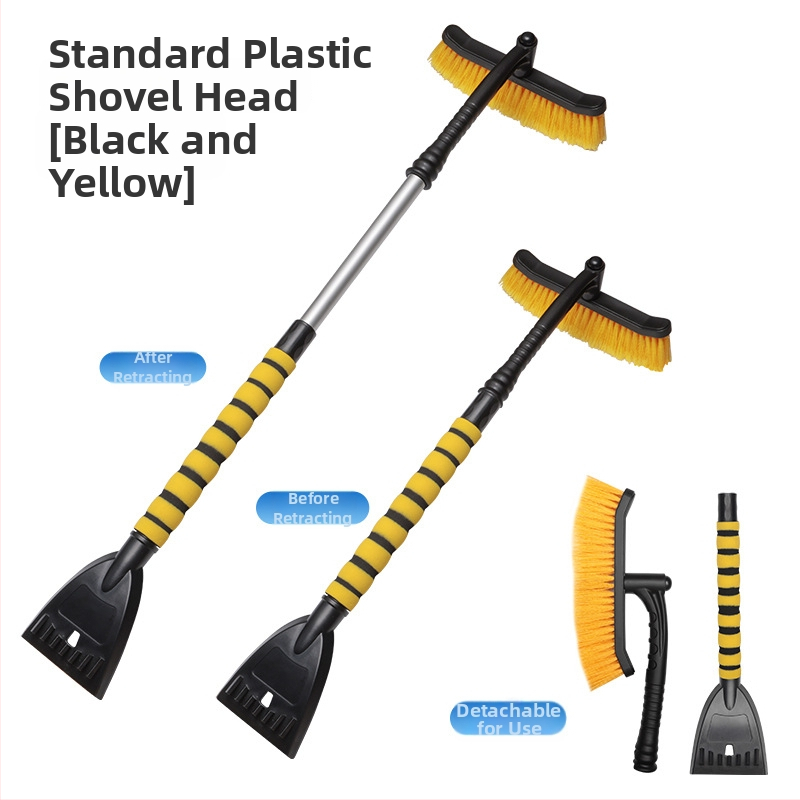 Automobilio sniego šluota su ledo šepetėliu ir langų atitirpinimu — plastikas, modelis DM-163, pritaikoma