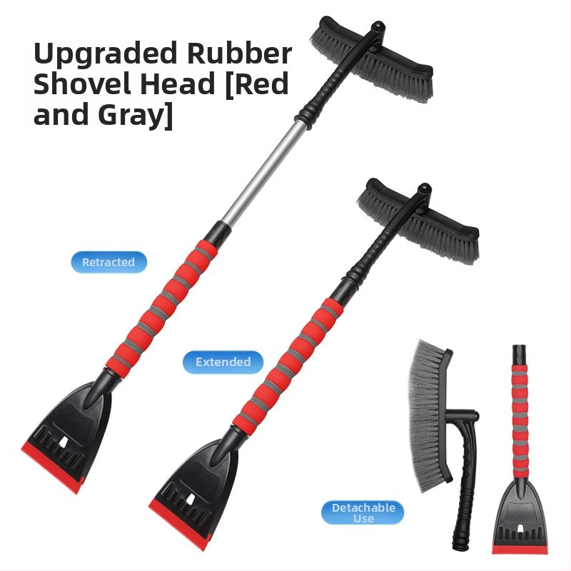 Automobilio sniego šluota su ledo šepetėliu ir langų atitirpinimu — plastikas, modelis DM-163, pritaikoma