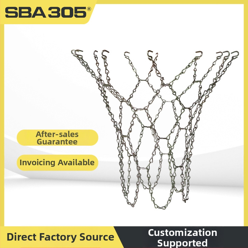 Korvpalli korvi võrk raua ahelaga, 1 kg tükk, 12 klambrit, SBA305