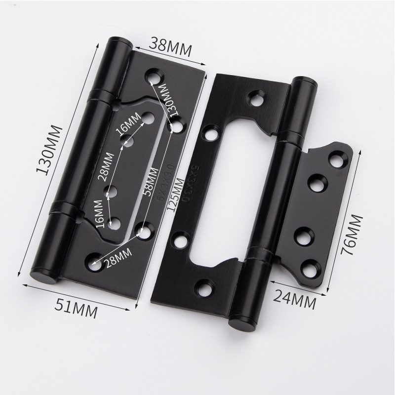 Pánt z nehrdzavejúcej ocele bez vŕtania, tichý chod, pre vnútorné dvere, štýl ľahký luxus