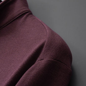 Pánsky hrubý fleece sveter s vysokým golierom a zipsom, akrylová zmes, 250–300 g, zima, voľnočasový štýl