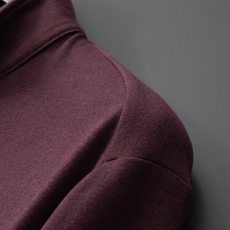 Pánsky hrubý fleece sveter s vysokým golierom a zipsom, akrylová zmes, 250–300 g, zima, voľnočasový štýl