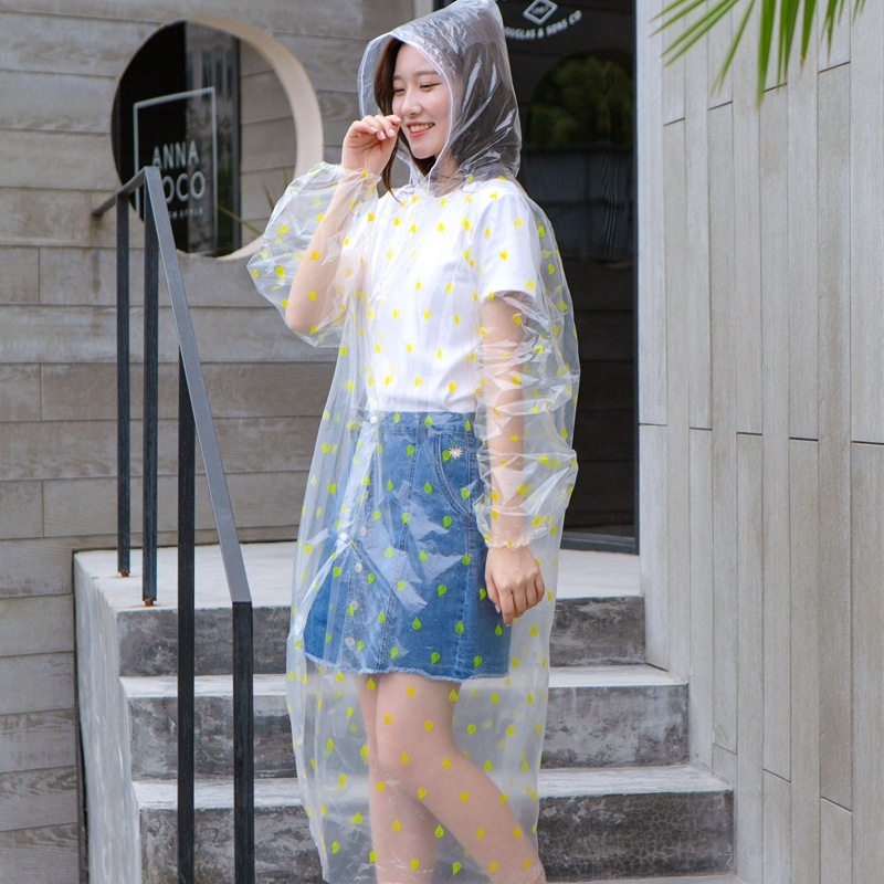 Üheosaline PE vihmavari matkamiseks, ühekordne, paks materjal 0.03, veekindel kiht PE liimiga, täiskasvanutele