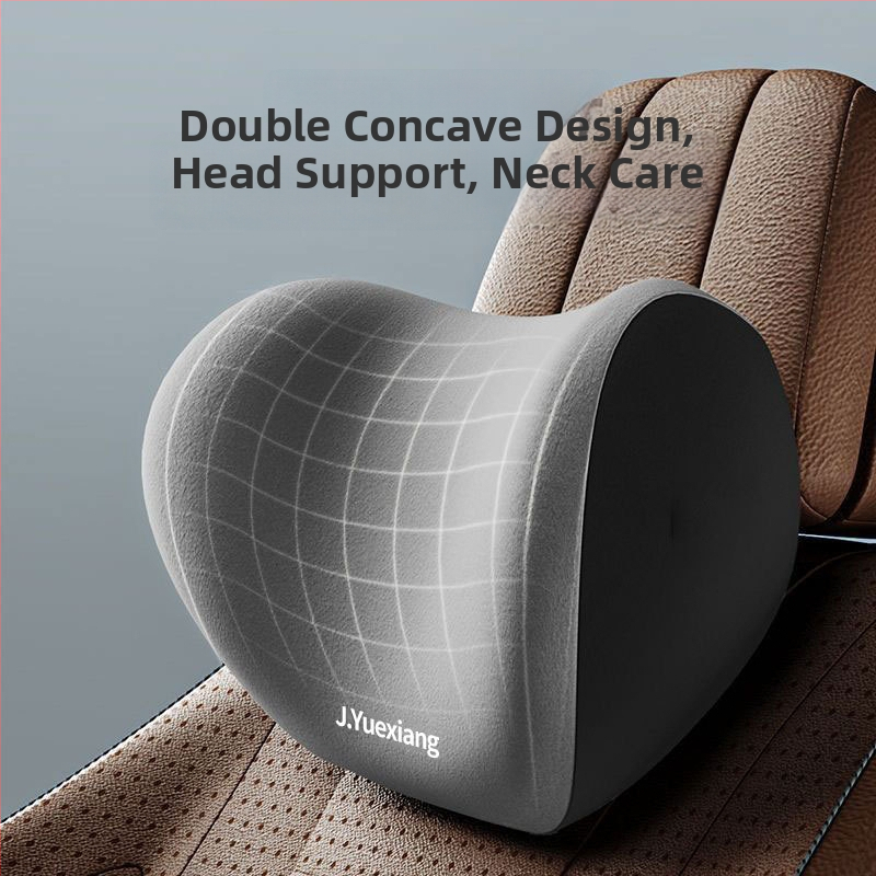 Set opierok hlavy a bedra do auta, pamäťová pena s pomalým návratom, Milk Silk materiál, prispôsobiteľný, univerzálny dizajn