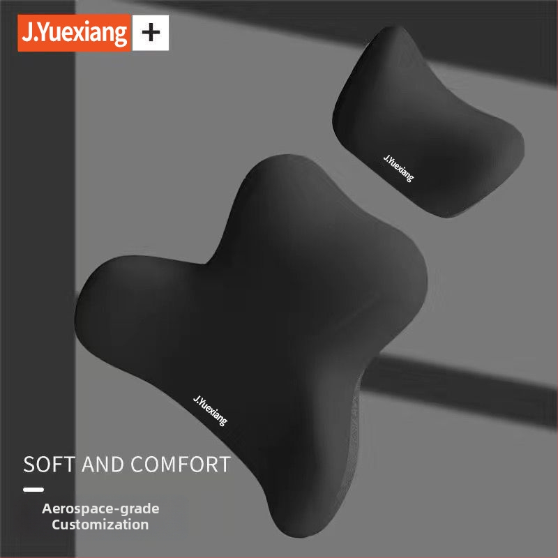 Set opierok hlavy a bedra do auta, pamäťová pena s pomalým návratom, Milk Silk materiál, prispôsobiteľný, univerzálny dizajn