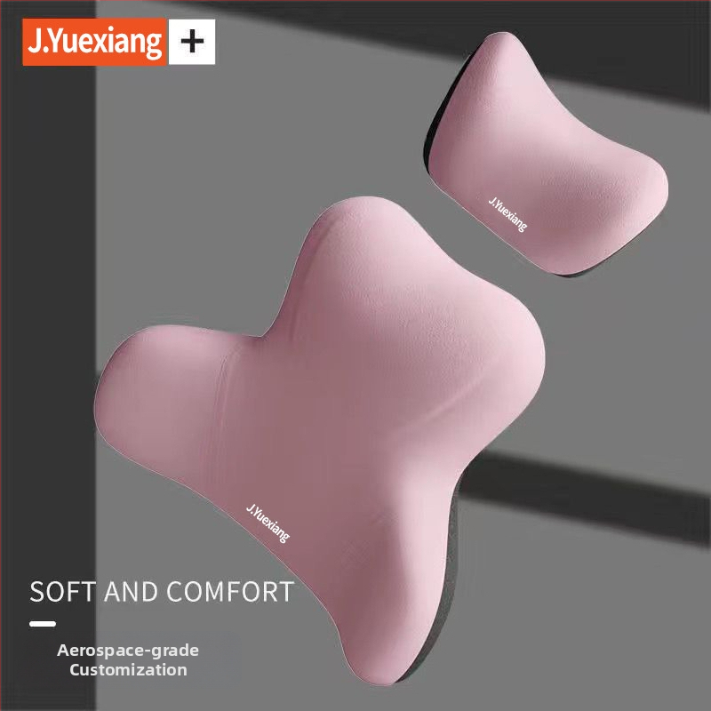 Set opierok hlavy a bedra do auta, pamäťová pena s pomalým návratom, Milk Silk materiál, prispôsobiteľný, univerzálny dizajn