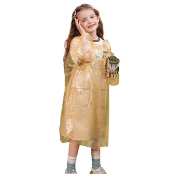 Detské jednorazové pončo do dažďa, ľahko prenosné na cestovanie, z hrubého PE materiálu