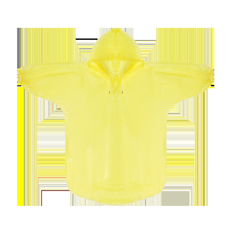 Detské jednorazové pončo do dažďa, ľahko prenosné na cestovanie, z hrubého PE materiálu