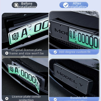 Rám čísla Tesla Model Y / Model 3 - Ochranný rám, Pôvodný výrobca, Plast WL-002