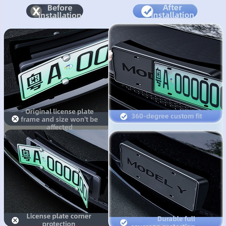 Rám čísla Tesla Model Y / Model 3 - Ochranný rám, Pôvodný výrobca, Plast WL-002