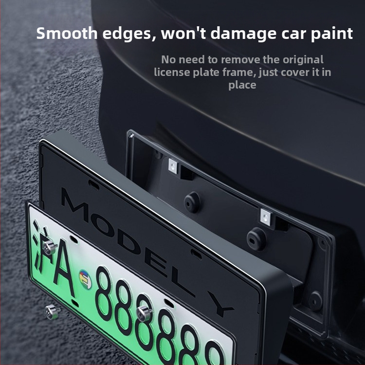 Rám čísla Tesla Model Y / Model 3 - Ochranný rám, Pôvodný výrobca, Plast WL-002