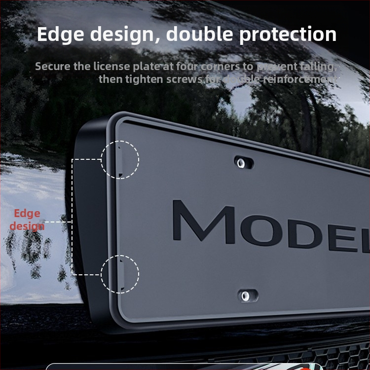 Rám čísla Tesla Model Y / Model 3 - Ochranný rám, Pôvodný výrobca, Plast WL-002