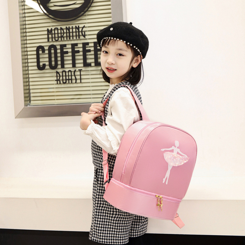 Rucsac de dans pentru copii cu model anime, material Oxford, impermeabil și reducere a încărcării, capacitate sub 20L, pentru antrenamente în afara școlii