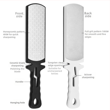 Diamantová brúska na nože - dvojstranná, 400 zrnitosti, pre kuchynské nože a nožnice