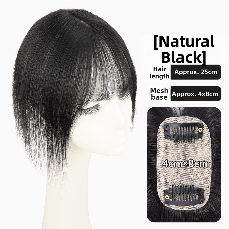 Parochňa pre ženy s pravými ľudskými vlasmi na temene, rovné vlasy, možno farbiť, priedušná letná parochňa, pôvod Henan