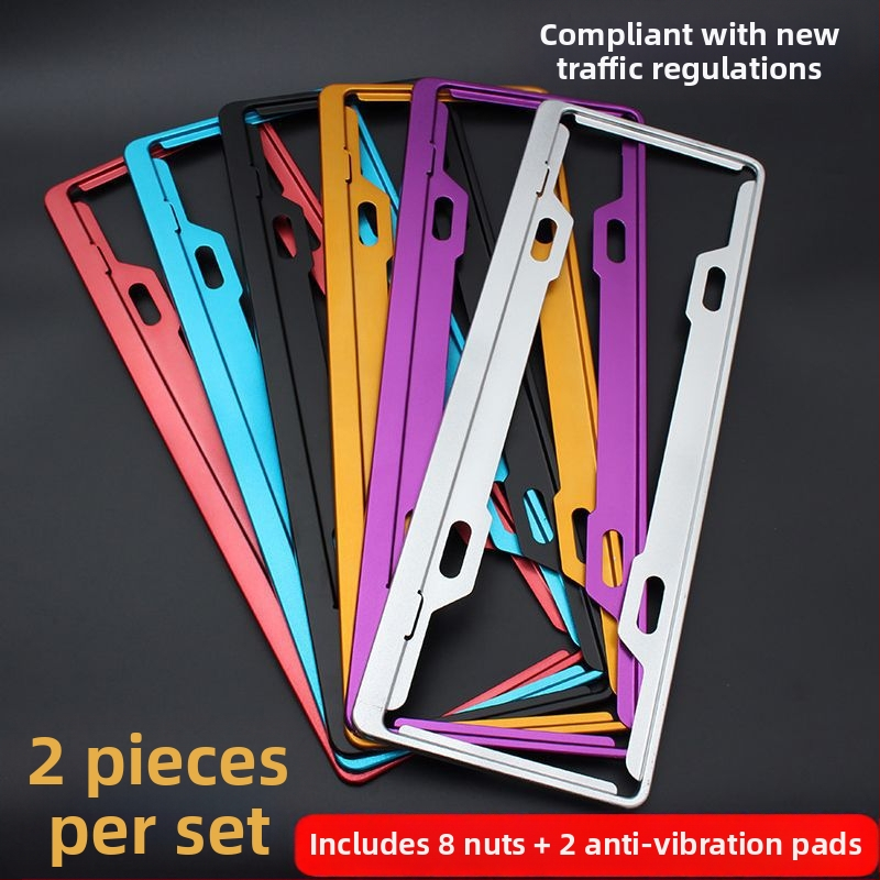 Rám na poznávaciu značku z nehrdzavejúcej ocele pre automobily, proti krádeži, univerzálny rám s hranou