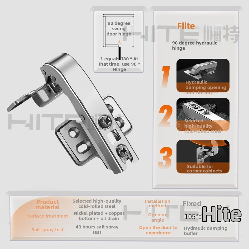 Závesy na drevené dvere – 90°/180°, plochý pánt pre rohové skrinky; Materiál: studená valcovaná oceľ; Povrch: niklované