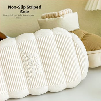 Zimné detské topánky s fleecovou podšívkou, unisex krátke snehové čižmy, vodeodolná PVC podrážka