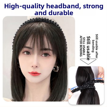 Časť paruky z pravých ľudských vlasov – rovné vlasy, kryštálová bandáž na hlavu, výmena vlasov v jednom kuse, farbenie možné