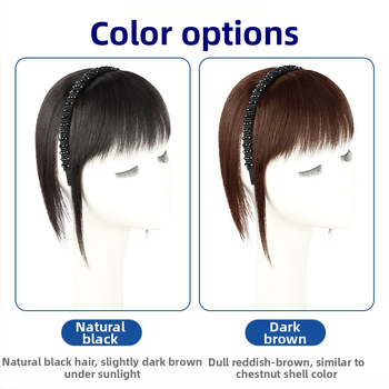 Časť paruky z pravých ľudských vlasov – rovné vlasy, kryštálová bandáž na hlavu, výmena vlasov v jednom kuse, farbenie možné