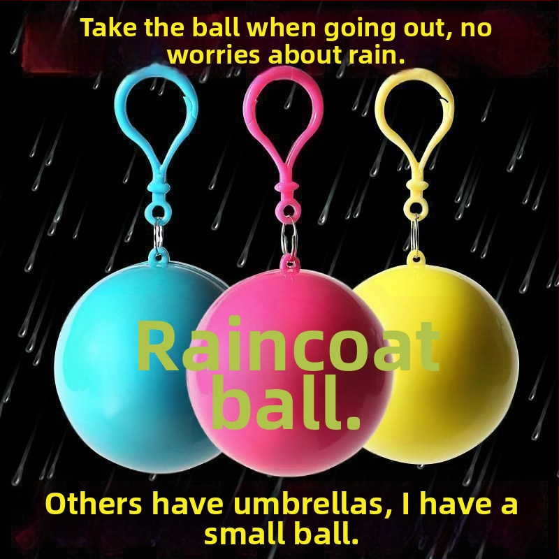 Jednorázový guľatý dážďový ponč na turistiku a rafting pre dospelých, prenosný