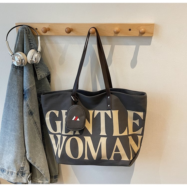 Nylonová tote taška so zipsom, dvojité ramenné popruhy, vnútorné vrecko na telefón a zipsové vrecko, polyesterová podšívka