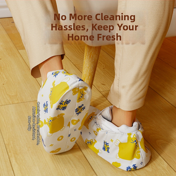 Jednorazové návleky na topánky do interiéru, hrubšie netkané textílie, ochrana proti prachu, protišmykové, vzor šťastná mačka