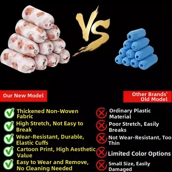 Jednorázové návleky na topánky z netkanej textílie – nepremokavé, hrubé, protiskluzové, pre vnútorné použitie