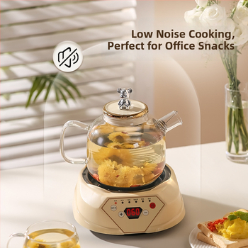 Zdravotný čajník s borosilikátovým sklom, objem 1,5–2 L, 220V, 500W, digitálny termostat s dotykovým ovládaním