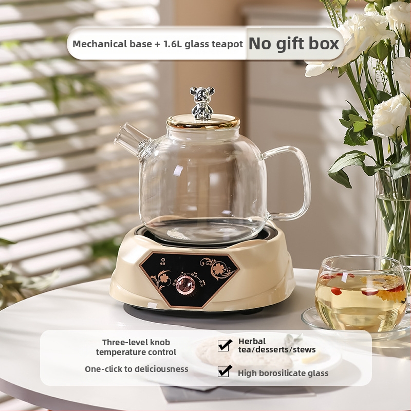 Zdravotný čajník s borosilikátovým sklom, objem 1,5–2 L, 220V, 500W, digitálny termostat s dotykovým ovládaním