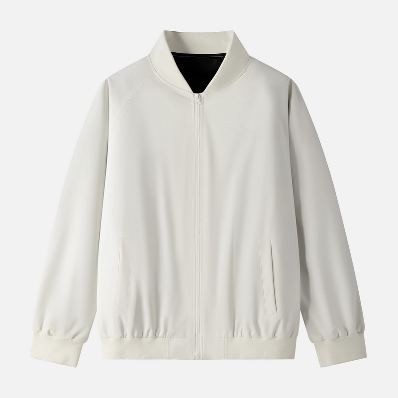 Bunda s golierom na stojáčik a zipsom, nepremokavý a vetruodolný vonkajší materiál, zmes polyesteru, podšívka 100% polyester, voľný strih, dlhé Raglan rukávy, bočné vrecká, vhodné na jar a jeseň