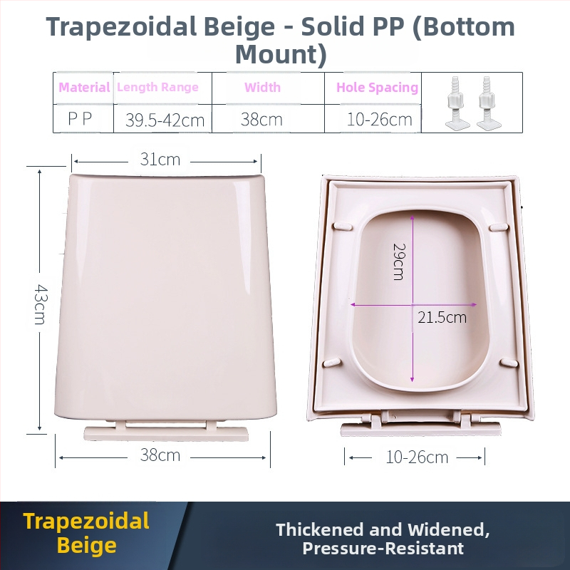 Toaletný kryt, trapézovitého tvaru, typ rebrík, PP doska, nastaviteľná vzdialenosť otvorov 10–25,5 mm, moderný minimalistický štýl