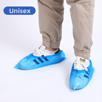Jednorázové hrubšie návleky na topánky pre vnútorné použitie, protišmykové a odolné voči opotrebeniu, z plastu PE/polyetylén