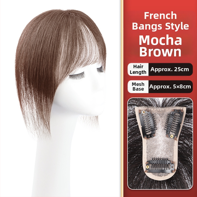 Qiao Xi parochňa z ľudských vlasov pre ženy – ľahká, tenká, ručne tkaná, rovné vlasy, farbiteľné