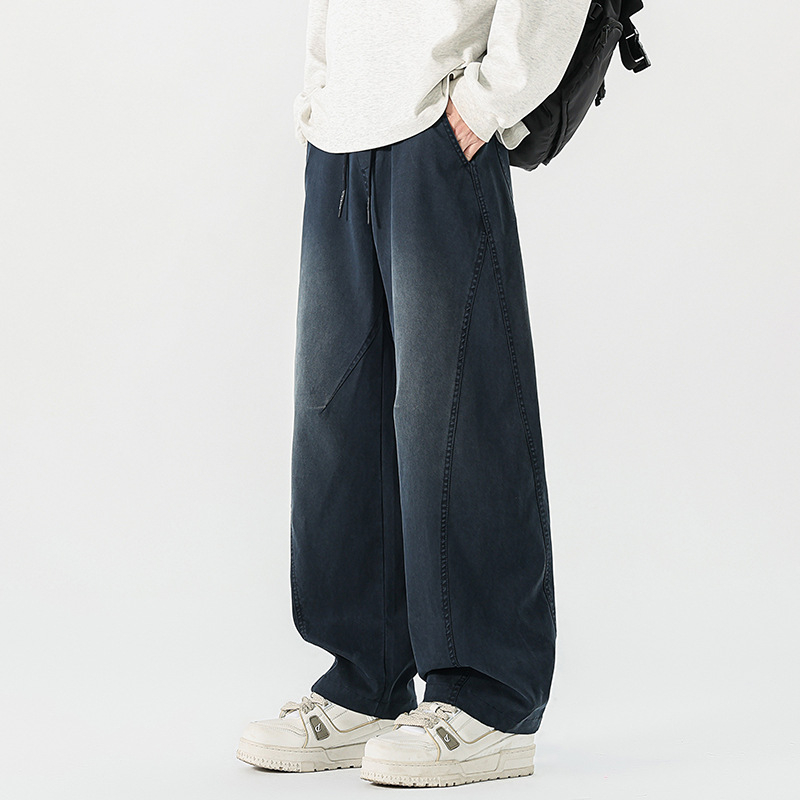 Széles lábú farmernadrág, középmagas derék, fűzős derékrész, mosott felület, Lyocell 58,2% / poliészter 39,6% / spandex 2,2% keverék, fleece-bélés, hétköznapi viselet