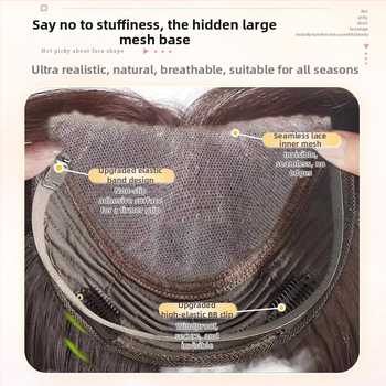 Frontalna parochňa s ručne tkanou sieťkou, pravé vlasy, model 830/845, pre ženy, vhodná na farbenie a úpravu