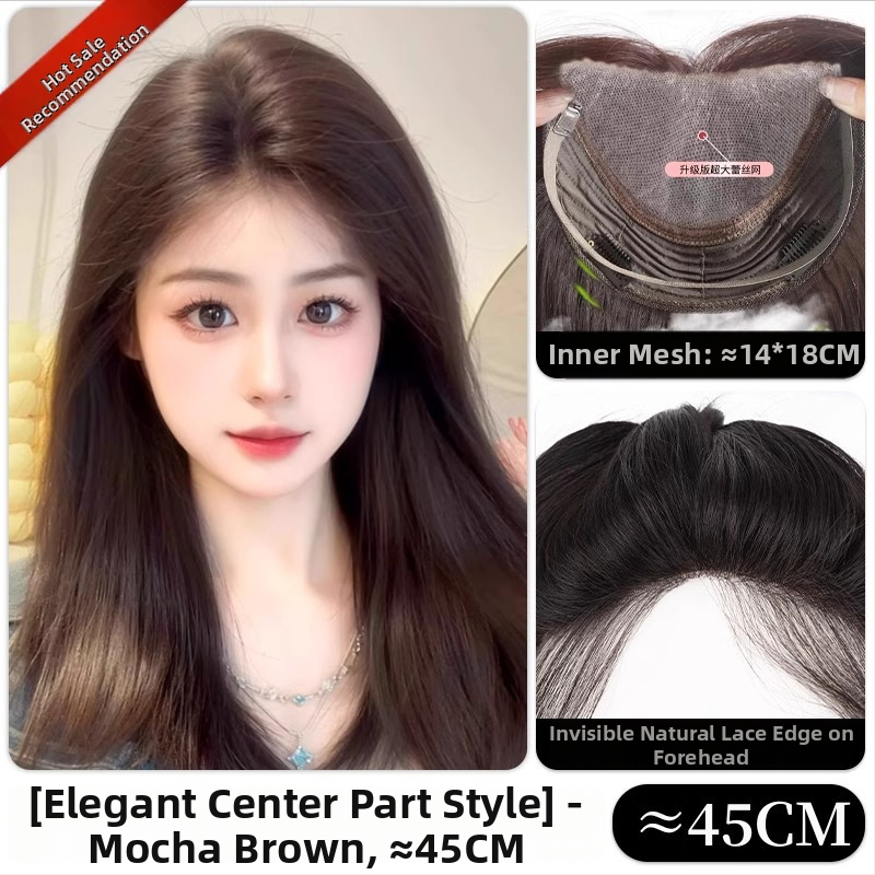 Frontalna parochňa s ručne tkanou sieťkou, pravé vlasy, model 830/845, pre ženy, vhodná na farbenie a úpravu