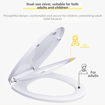 Toaletný kryt pre dospelých a deti, dvojité použitie, materiál PP doska, tlmič, nastaviteľná vzdialenosť dier 10–20 cm, OEM