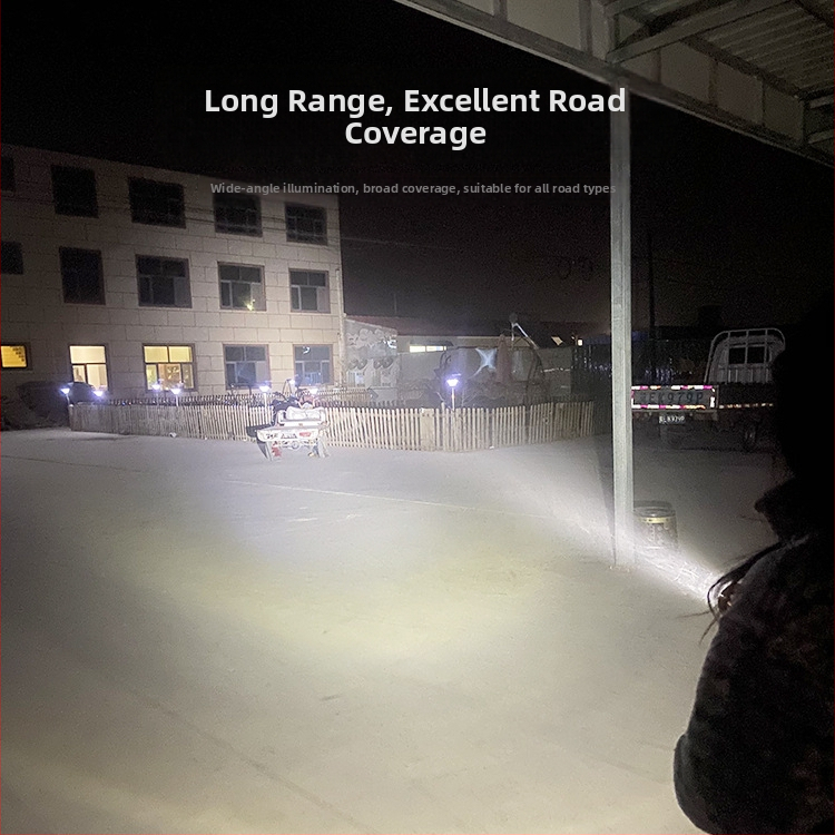 LED фар за мотоциклет и електрически превозни средства, външен монтаж, 6W при 12V, модел Section 01, алуминиева сплав