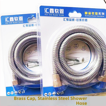 Roostevabast terasest duššivoolik, 0,8 nominaalne rõhk, 5–80°C, keermeline ühendus