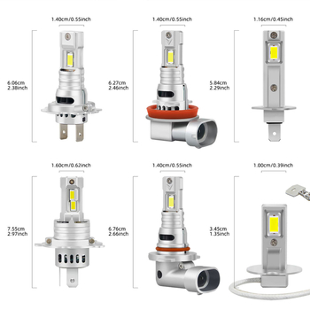 Első LED ködfényszóró – kompakt inline dizájn, alumínium ház, 12V, modellek H1/H3/H4/H7/H8/9005, fényforrás 3570, élettartam 50000 h