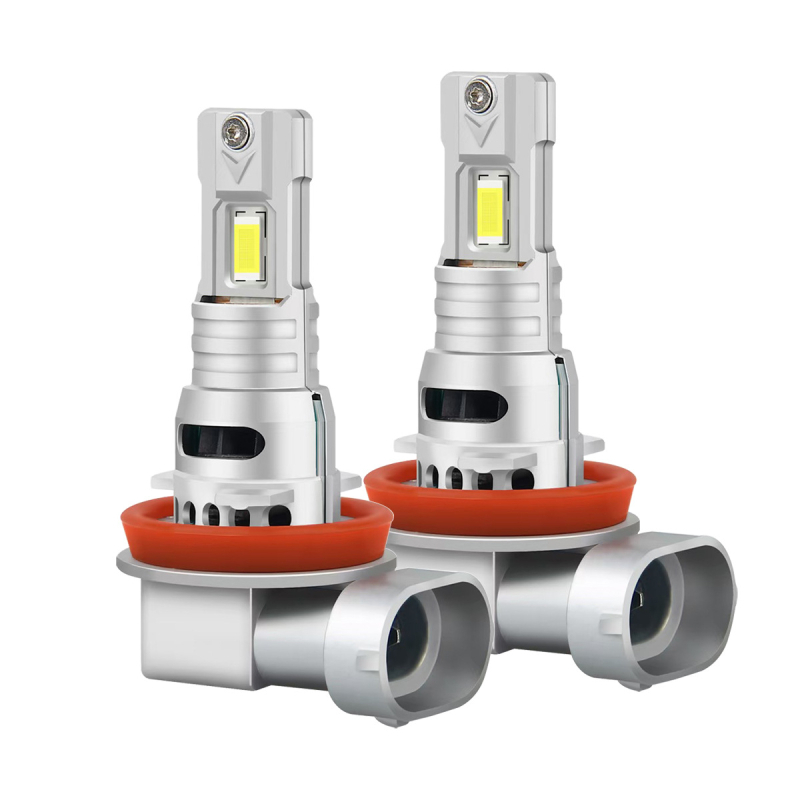 Első LED ködfényszóró – kompakt inline dizájn, alumínium ház, 12V, modellek H1/H3/H4/H7/H8/9005, fényforrás 3570, élettartam 50000 h