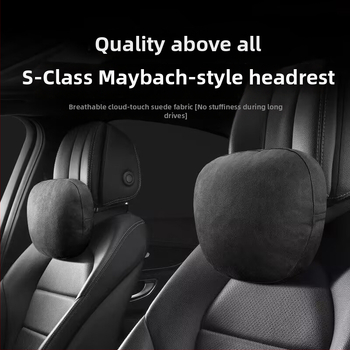 Automašīnas galvas balsts ar jostas atbalstu, kakla spilvens, velūra ārējā apdare, sintētisko šķiedru pildījums, universāla saderība