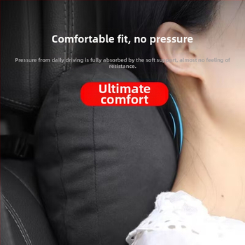 Automašīnas galvas balsts ar jostas atbalstu, kakla spilvens, velūra ārējā apdare, sintētisko šķiedru pildījums, universāla saderība