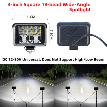 LED hlavné svetlo pre elektrický traktor a štvorkolesové vozidlo — 12-80V, vysoká jasnosť, diaľkové a blízke svetlo