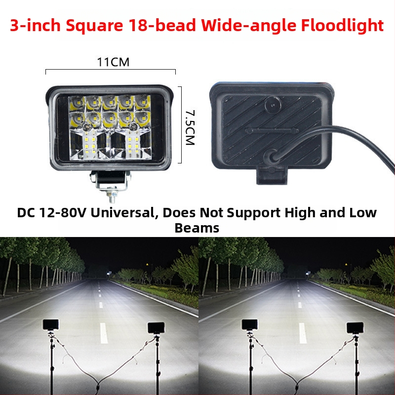 LED hlavné svetlo pre elektrický traktor a štvorkolesové vozidlo — 12-80V, vysoká jasnosť, diaľkové a blízke svetlo