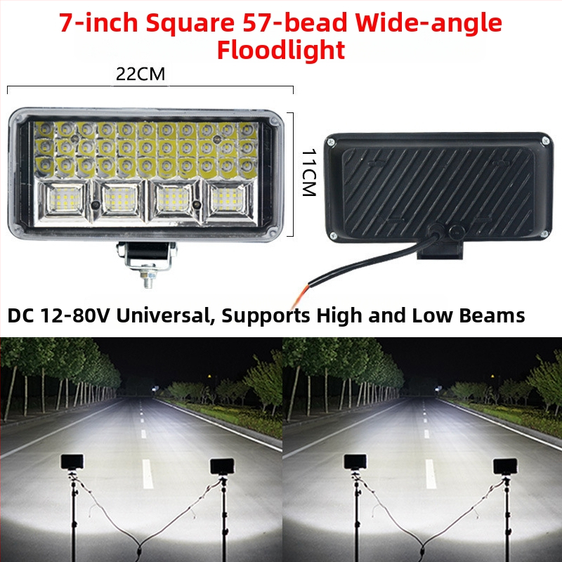 LED hlavné svetlo pre elektrický traktor a štvorkolesové vozidlo — 12-80V, vysoká jasnosť, diaľkové a blízke svetlo