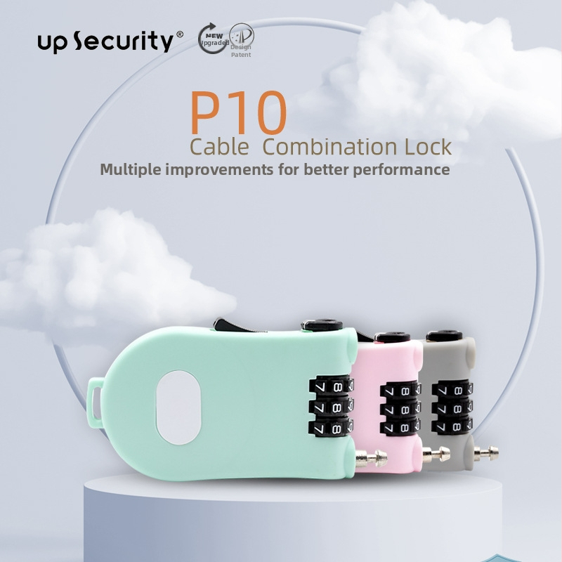 P10 Mechanický zámok pre cestovné kufre: ABS mangánová oceľ, hrúbka 6,3 mm, vhodný pre cestovné kufre, snehový skúter a prilby motorky