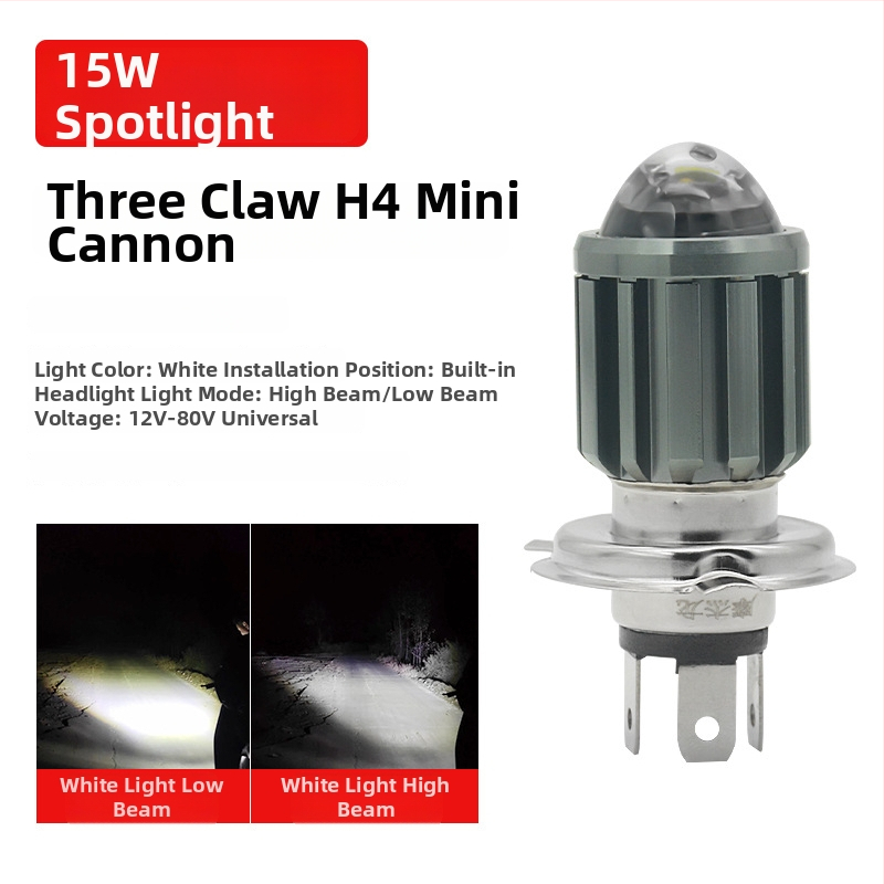 LED predné svetlo na motocykel, elektrické vozidlo a trojkolesové vozidlo – univerzálne 12V-85V, 12W, 3500lm, 4000K, hliníkové telo